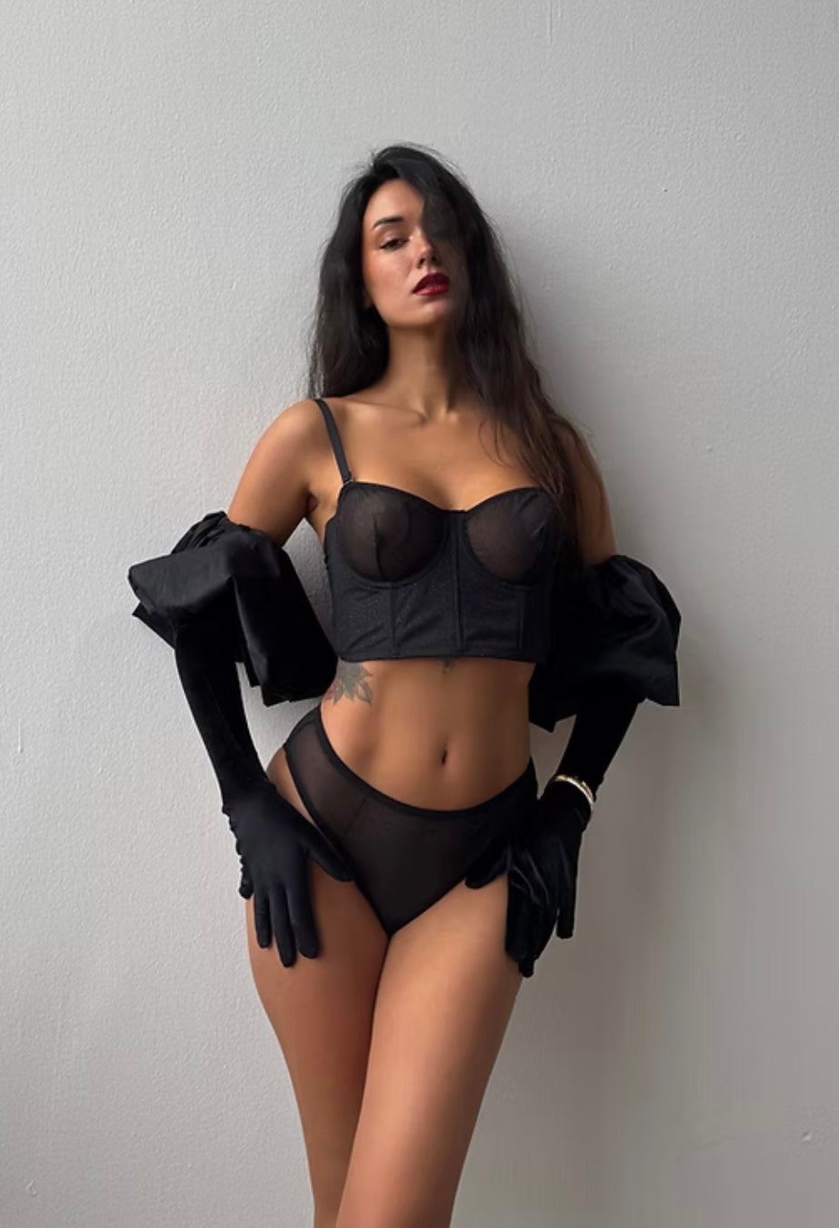 Simli Büstiyer Takım