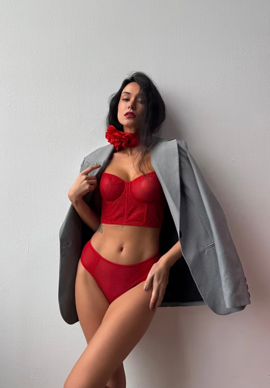 Simli Büstiyer Takım