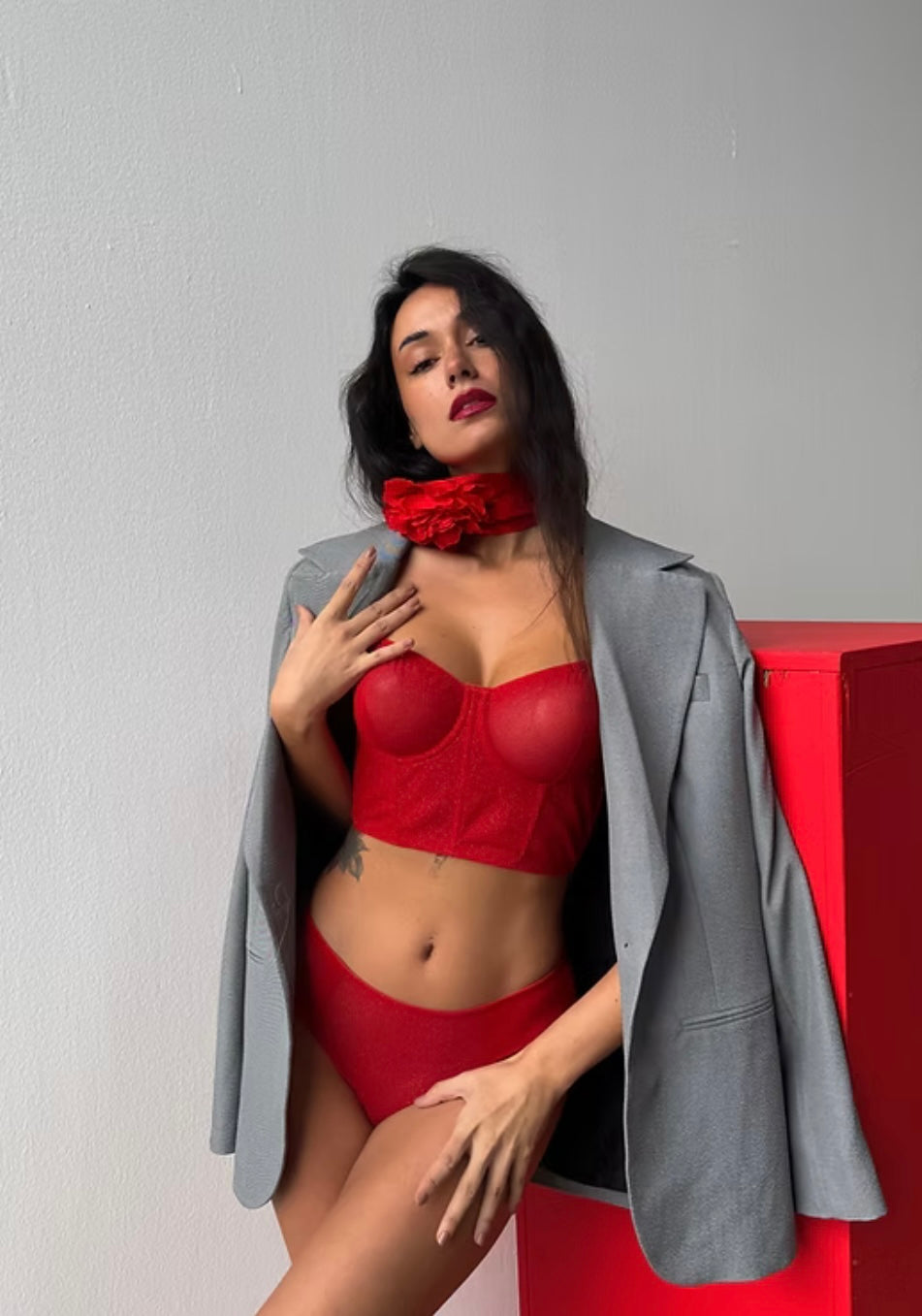 Simli Büstiyer Takım